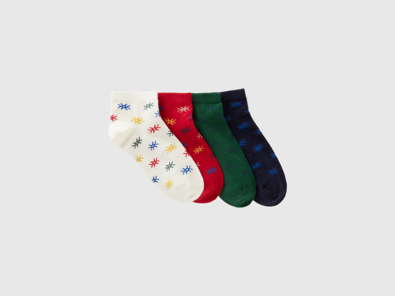 Set calzini corti in misto cotone da bambino multi-color | Benetton Outlet
