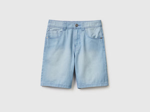 Shorts cinque tasche effetto denim