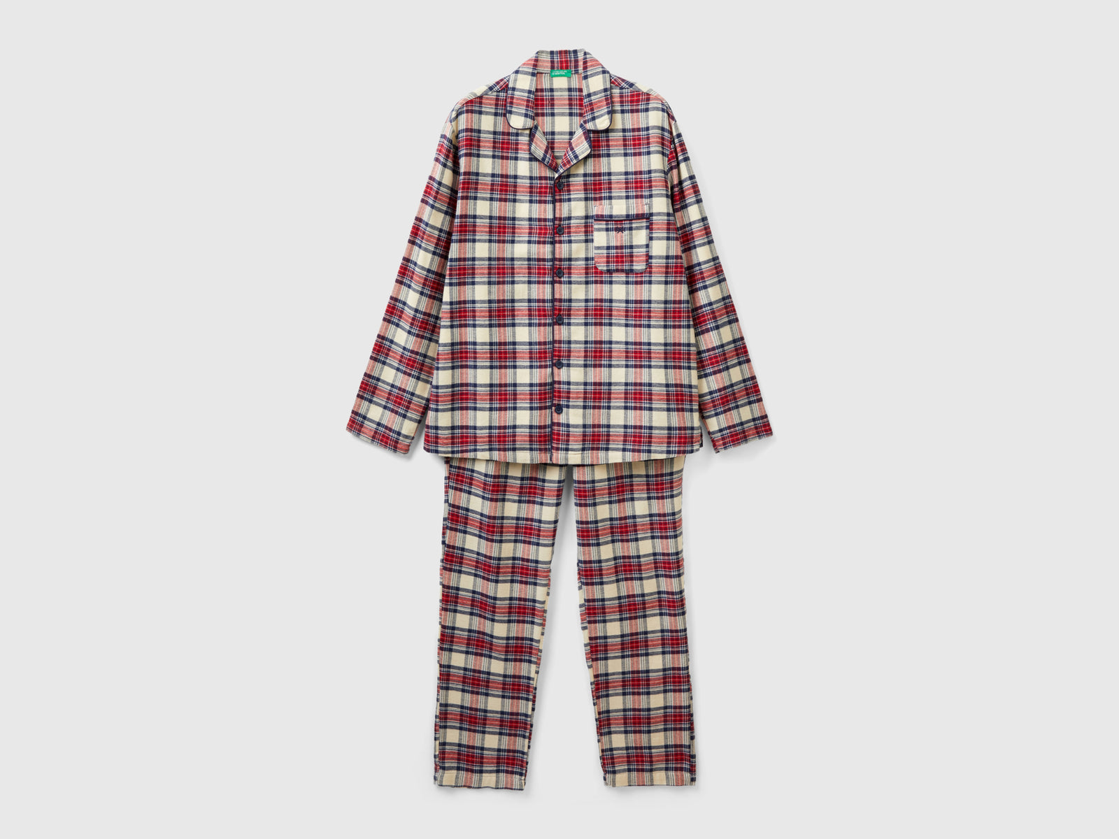 Pigiama tartan in flanella da uomo multi-color | Benetton Outlet