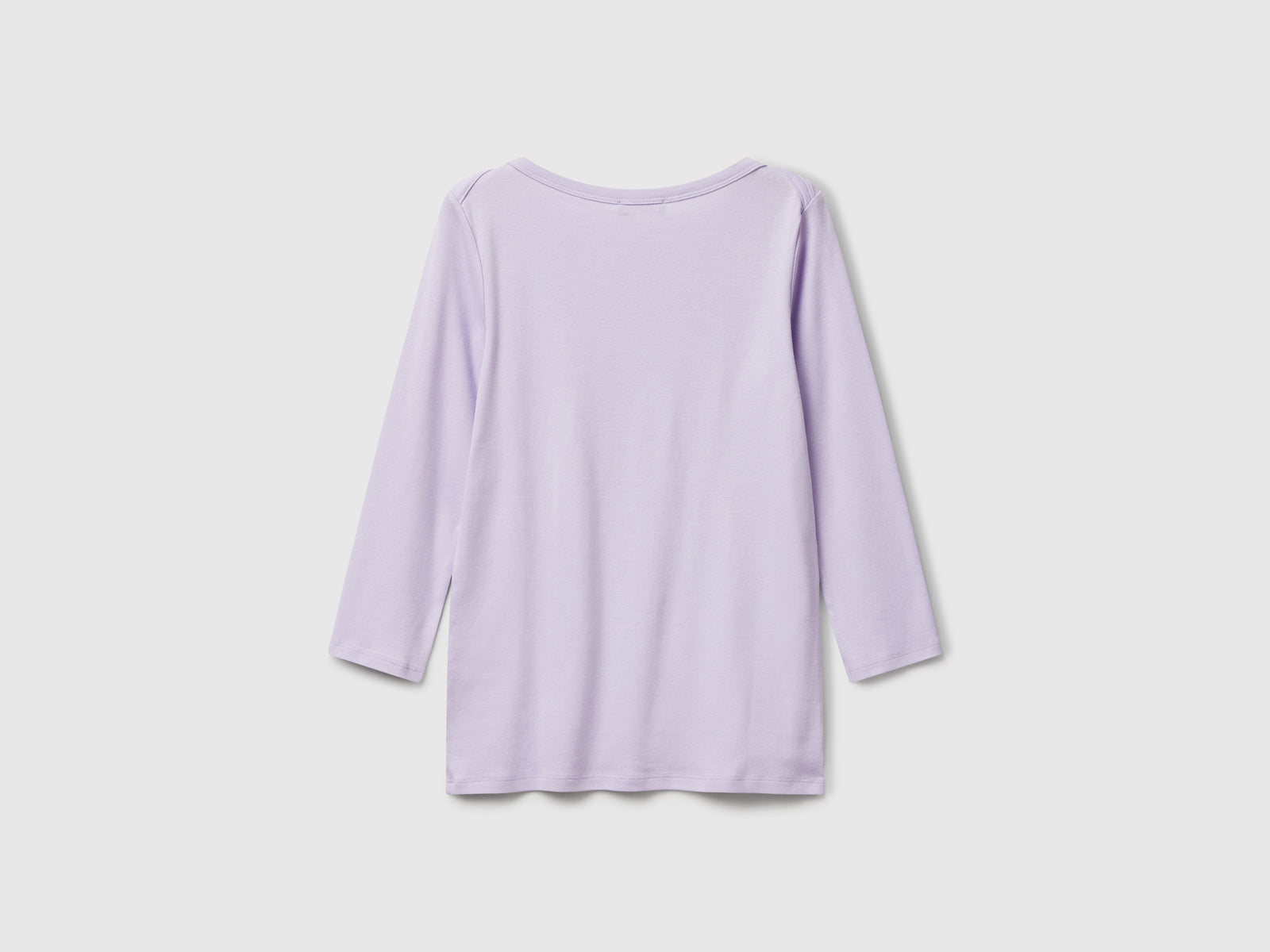 T-shirt con scollo a barchetta da donna lilla 2 | Benetton Outlet