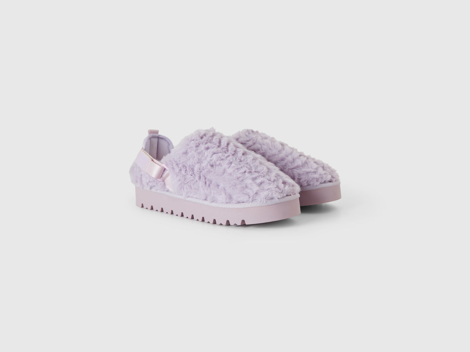 Sabot in pelliccia sintetica da donna lilla 3 | Benetton Outlet