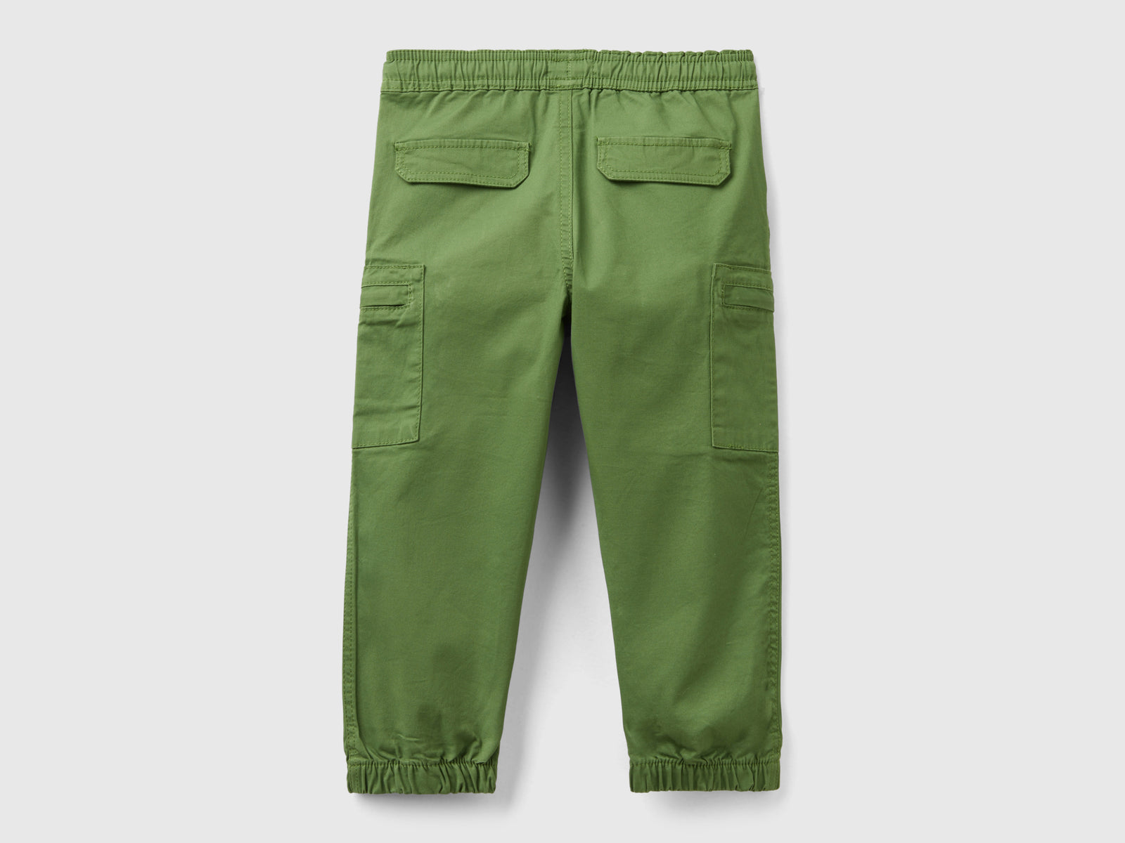 Pantaloni cargo con coulisse da bimbo verde militare 2 | Benetton Outlet
