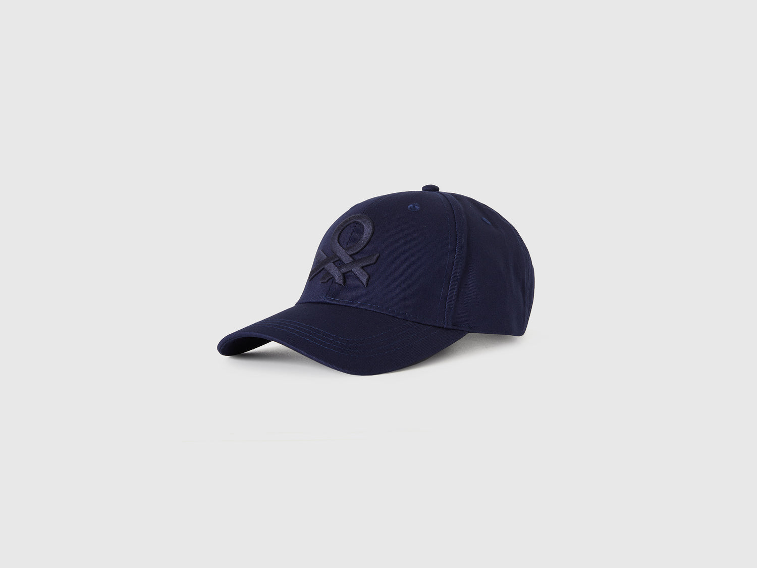 Cappello baseball con logo ricamato da uomo blu scuro | Benetton Outlet