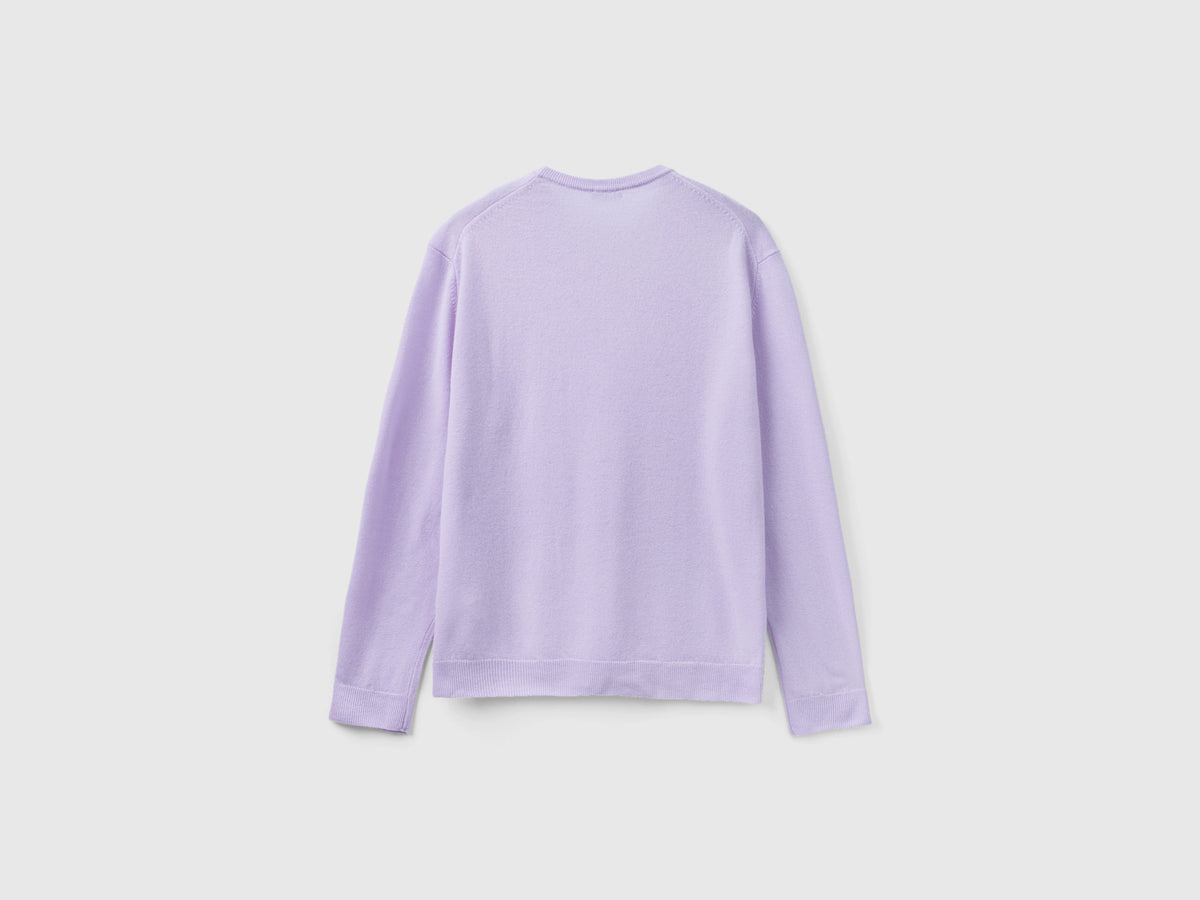 Maglia girocollo in pura lana Merino