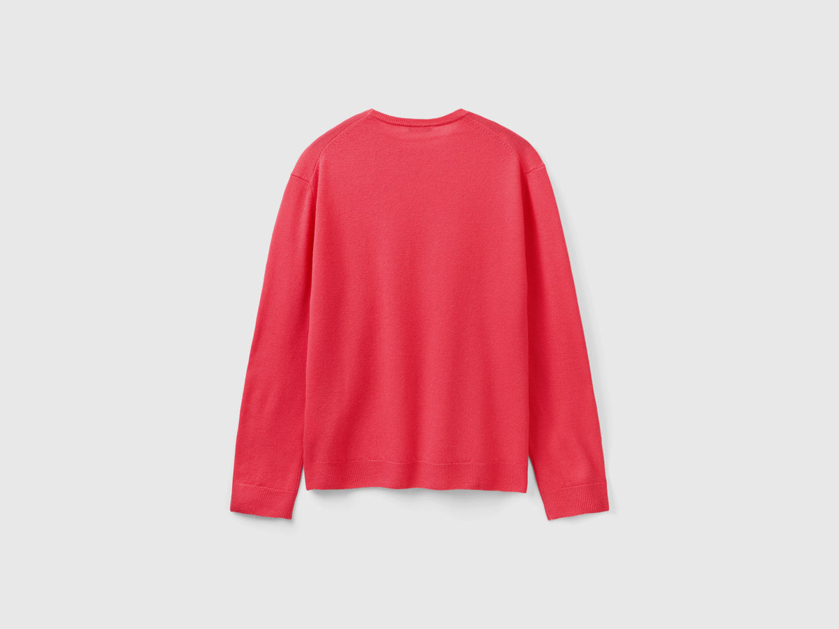 Maglia girocollo in pura lana Merino