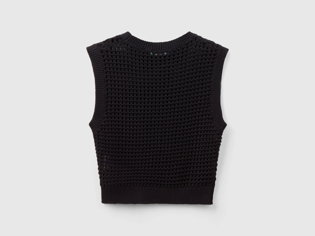 Gilet cropped crochet