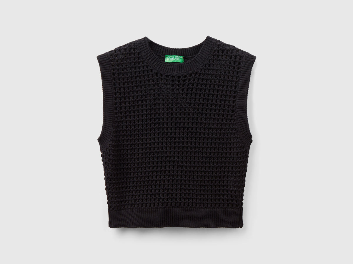 Gilet cropped crochet