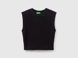 Gilet cropped crochet