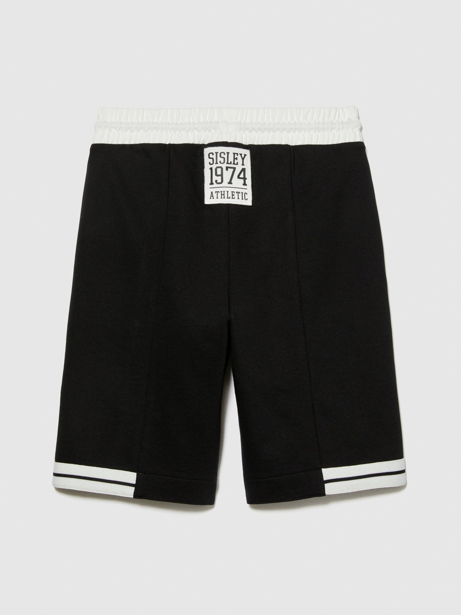 Bermuda in felpa da bambino nero 2 | Sisley young Outlet
