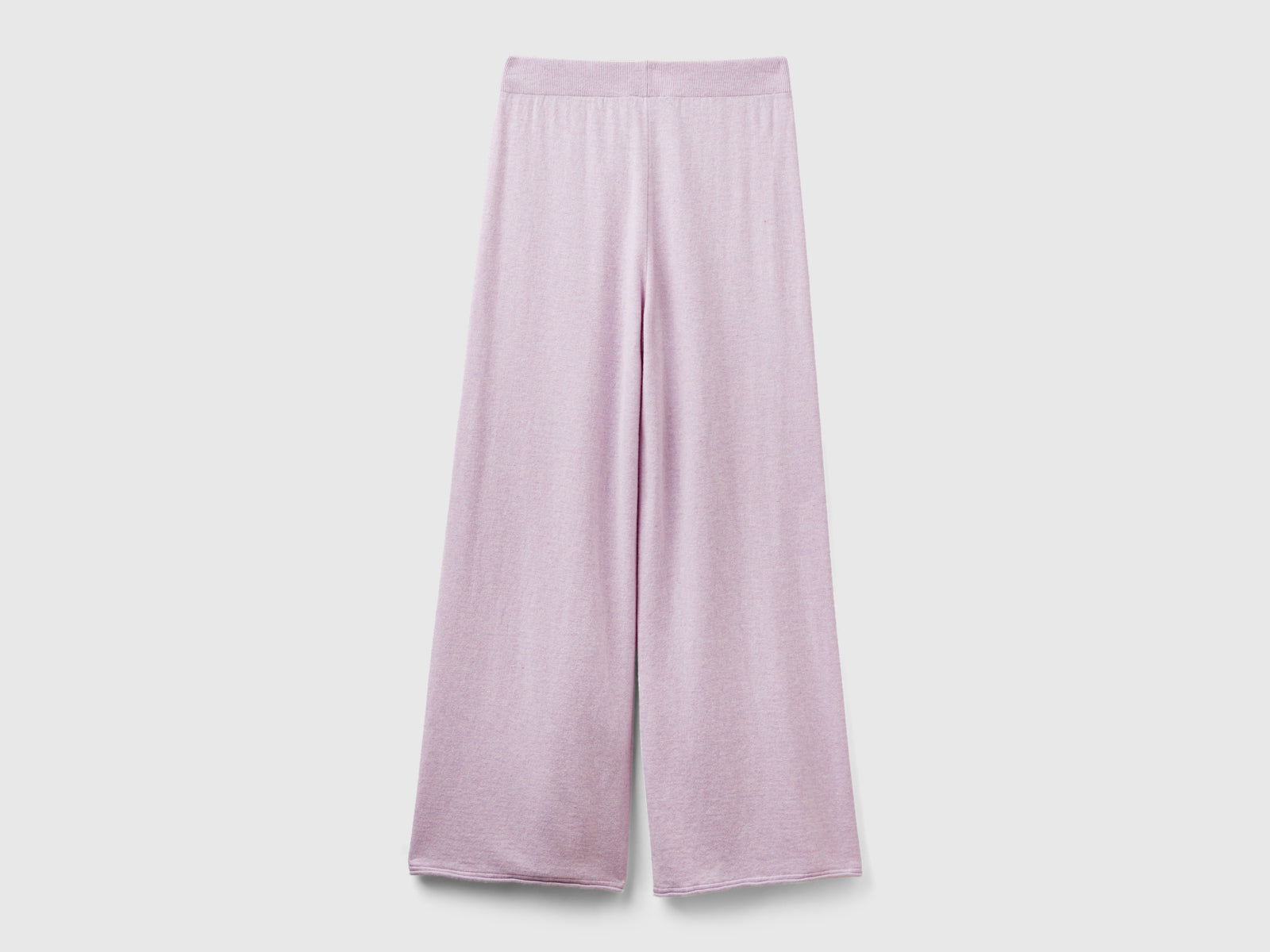 Pantaloni ampi chiaro in misto lana e cashmere da donna lilla 2 | Benetton Outlet