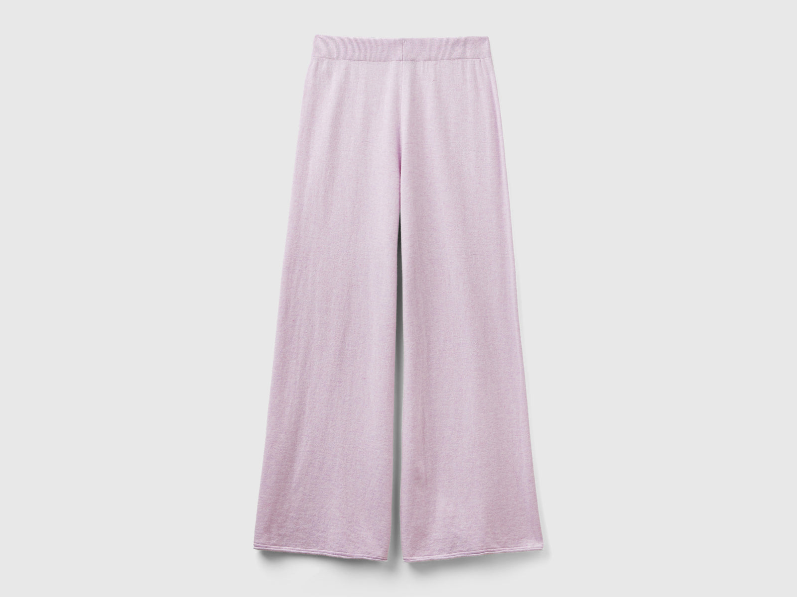 Pantaloni ampi chiaro in misto lana e cashmere da donna lilla | Benetton Outlet