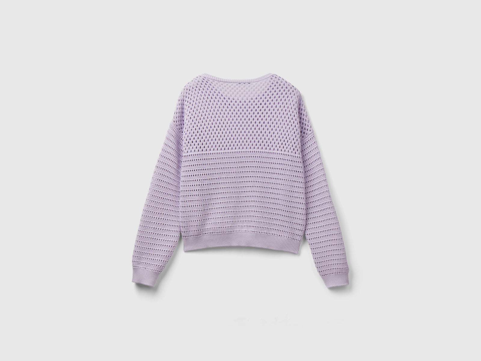 Maglia con trafori boxy fit da donna lilla 2 | Benetton Outlet