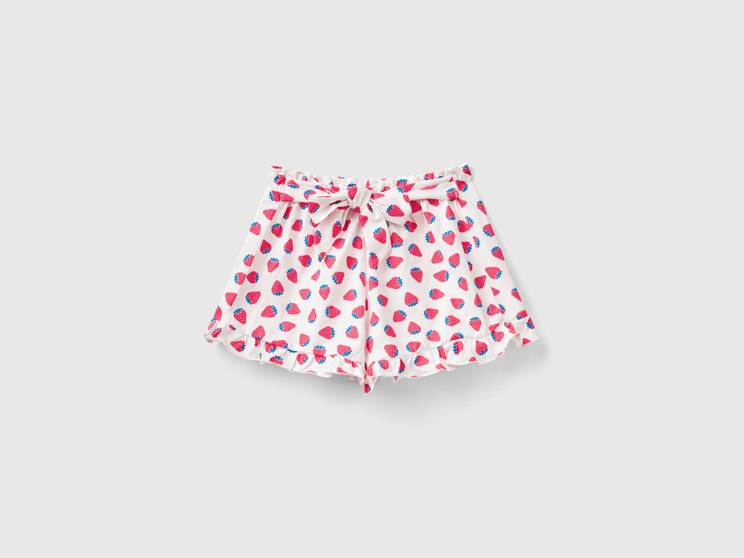 Bermuda con stampa frutta da bimba bianco | Benetton Outlet