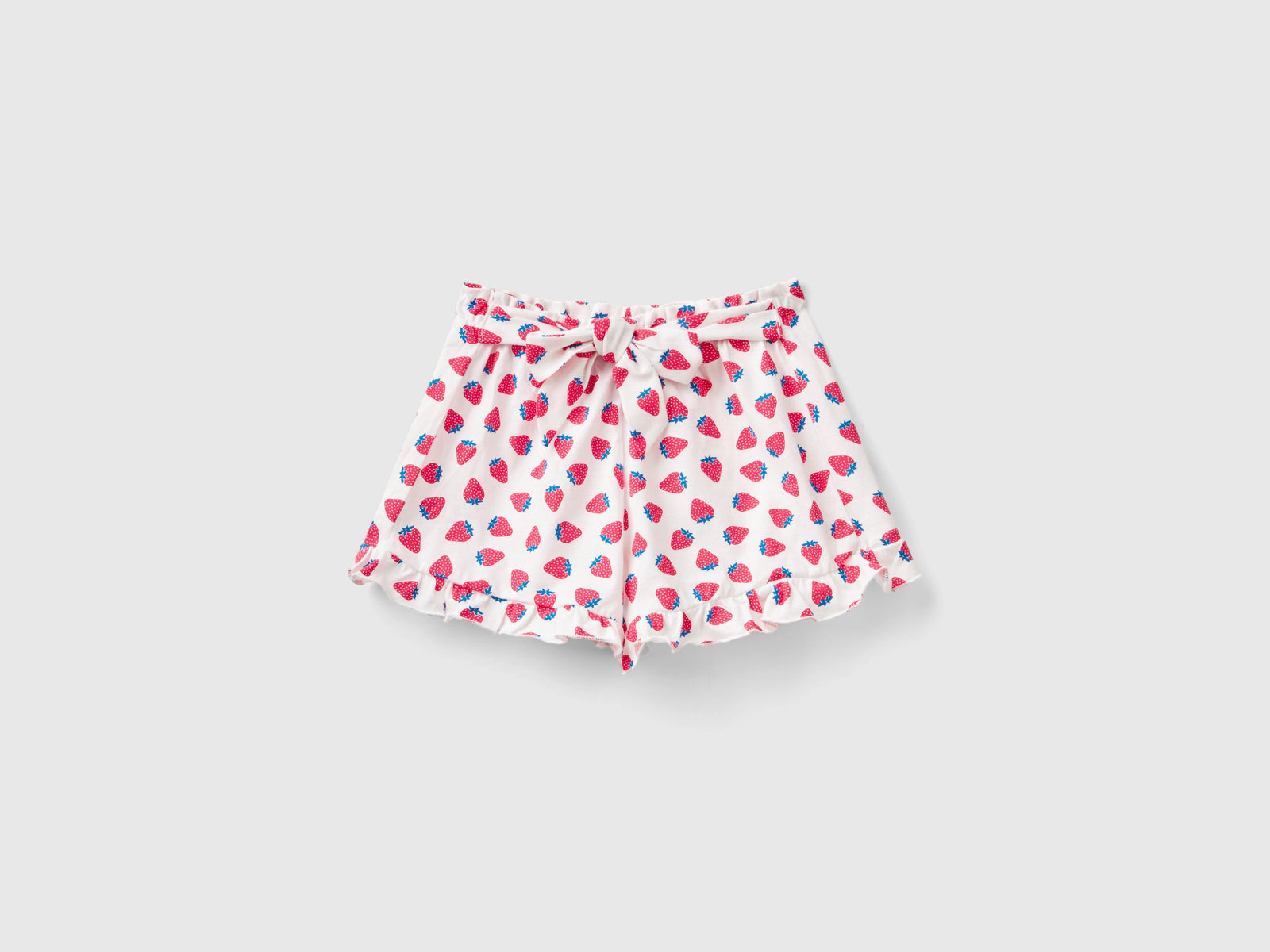 Bermuda con stampa frutta da bimba bianco | Benetton Outlet