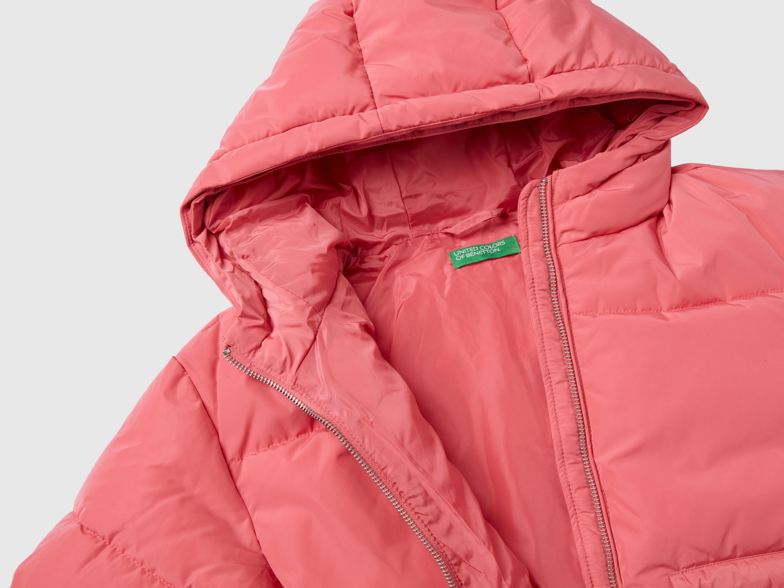 Piumino "Rain Defender" con coulisse da bambina rosa 3 | Benetton Outlet