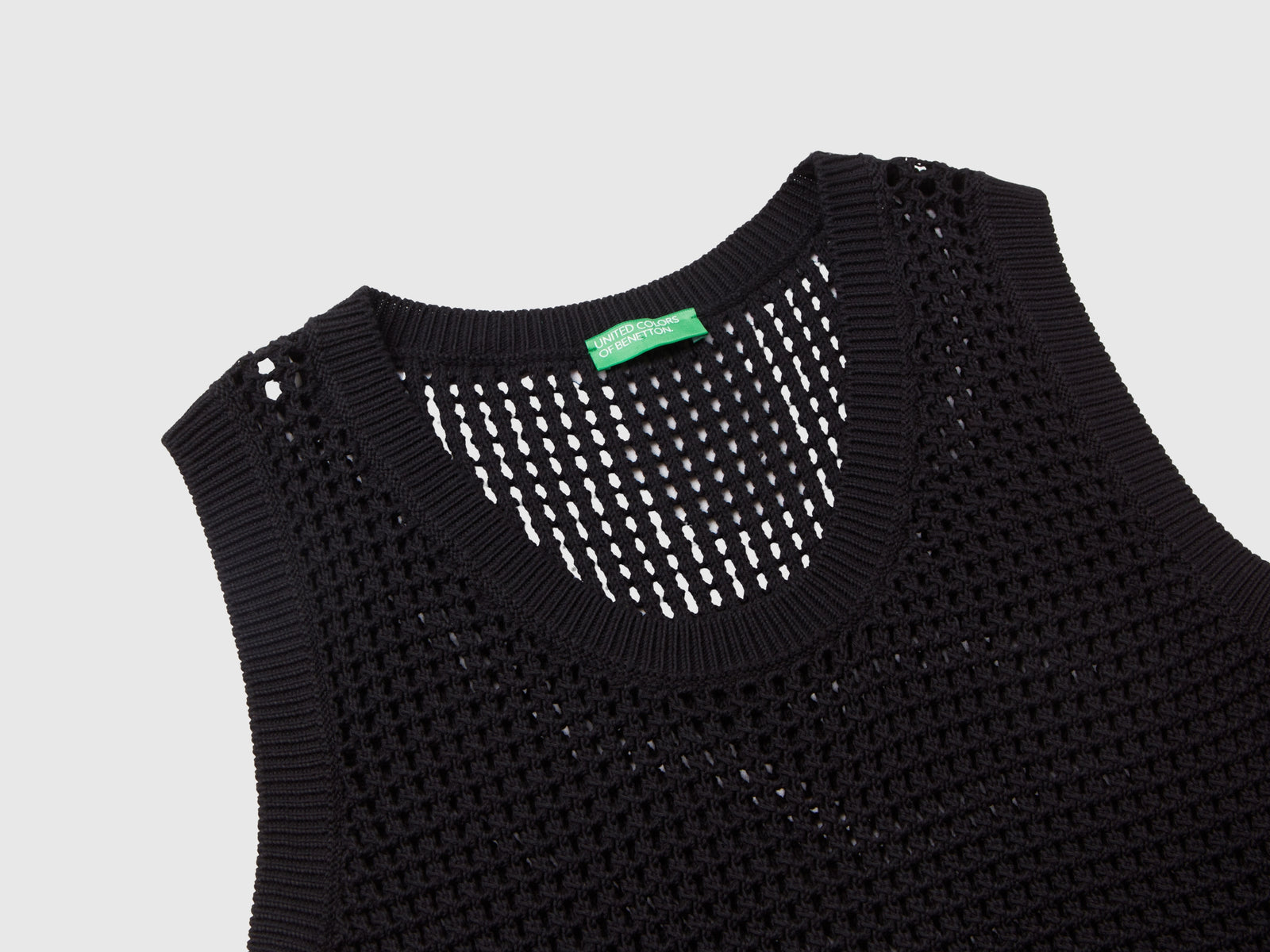 Canotta crochet da donna nero 3 | Benetton Outlet