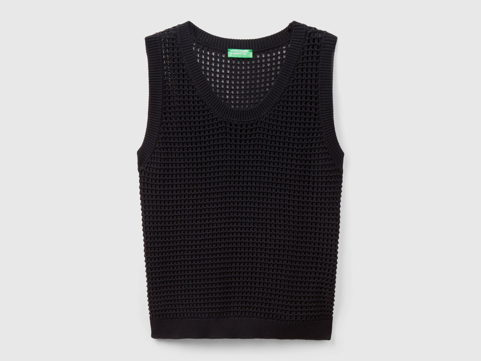 Canotta crochet da donna nero | Benetton Outlet