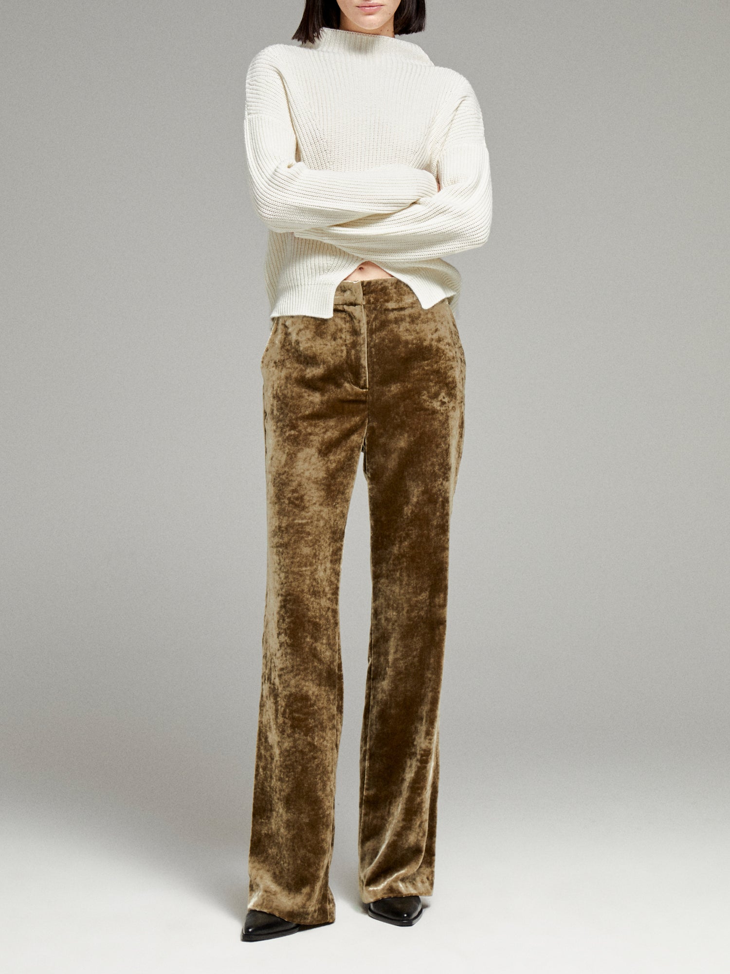 Sweater with slit da donna bianco panna | Sisley Outlet