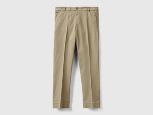Chino cropped in cotone stretch