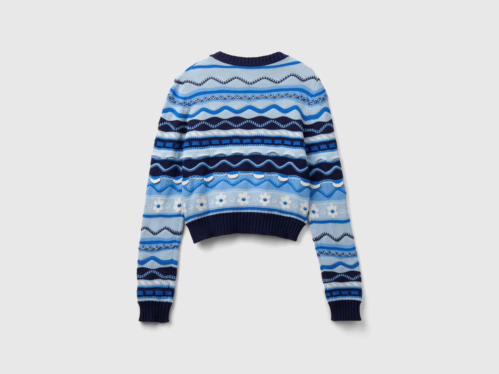 Maglioncino cropped 100% cotone da donna multi-color 2 | Benetton Outlet
