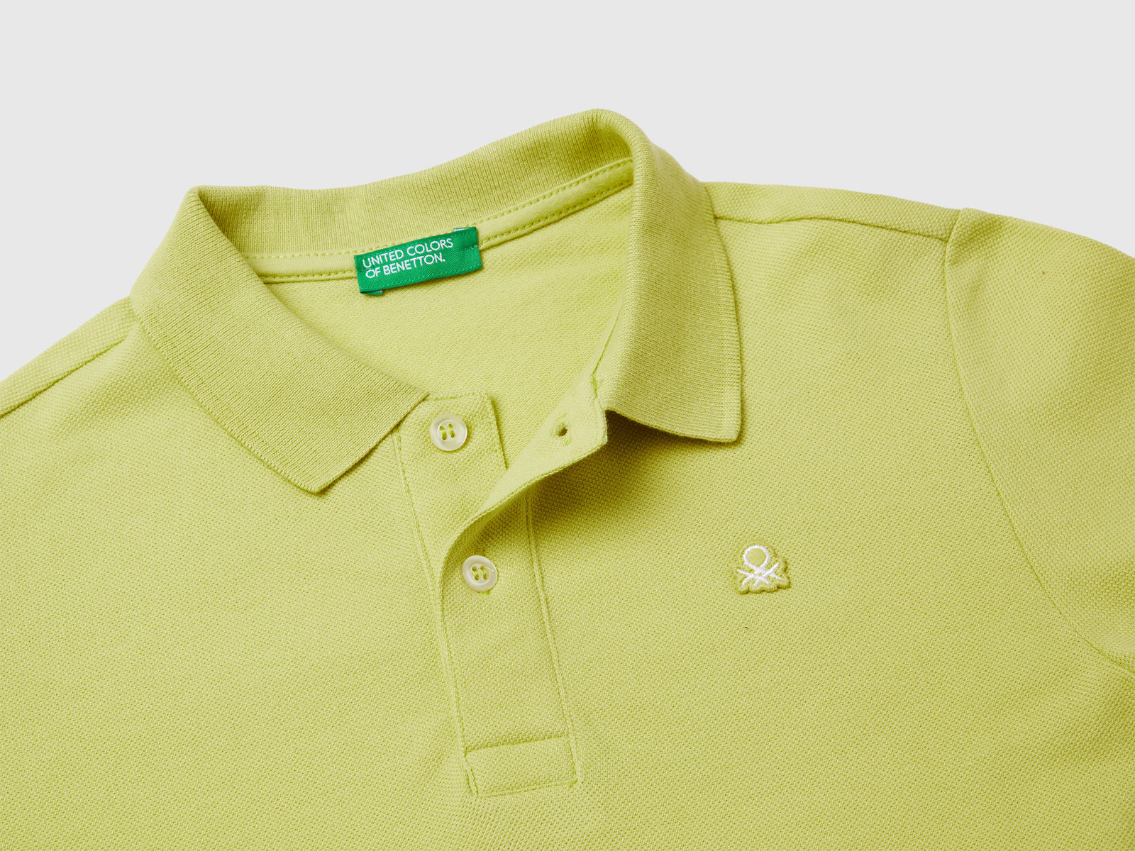 Polo manica lunga cotone da bambino giallo 3 | Benetton Outlet