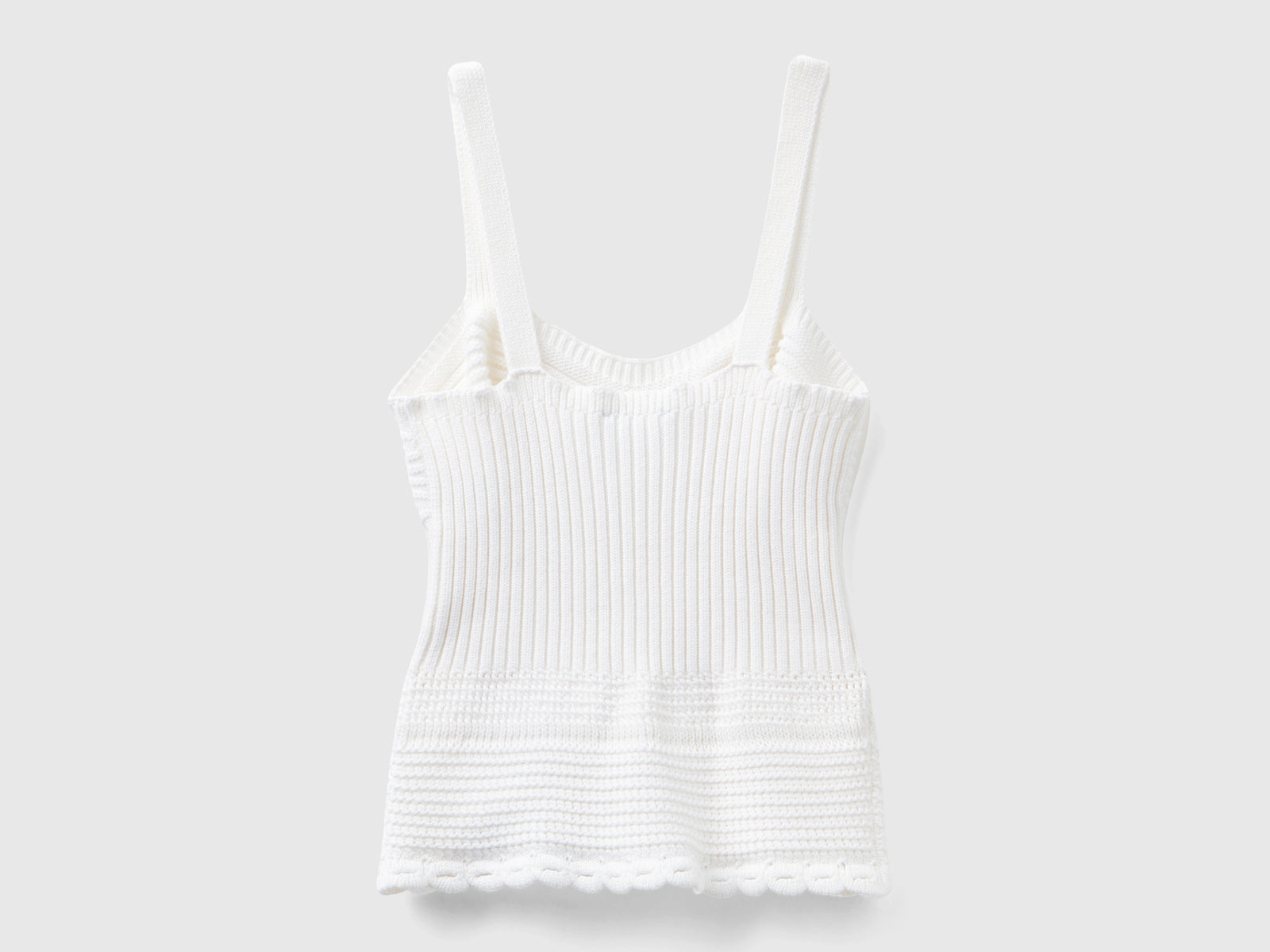 Top in maglia lavorata da donna bianco 2 | Benetton Outlet