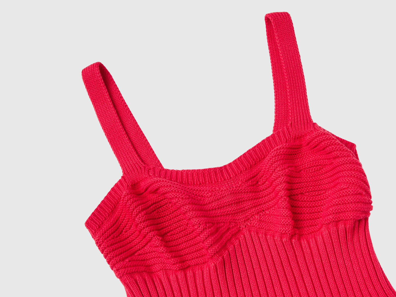 Top in maglia lavorata da donna rosso 3 | Benetton Outlet