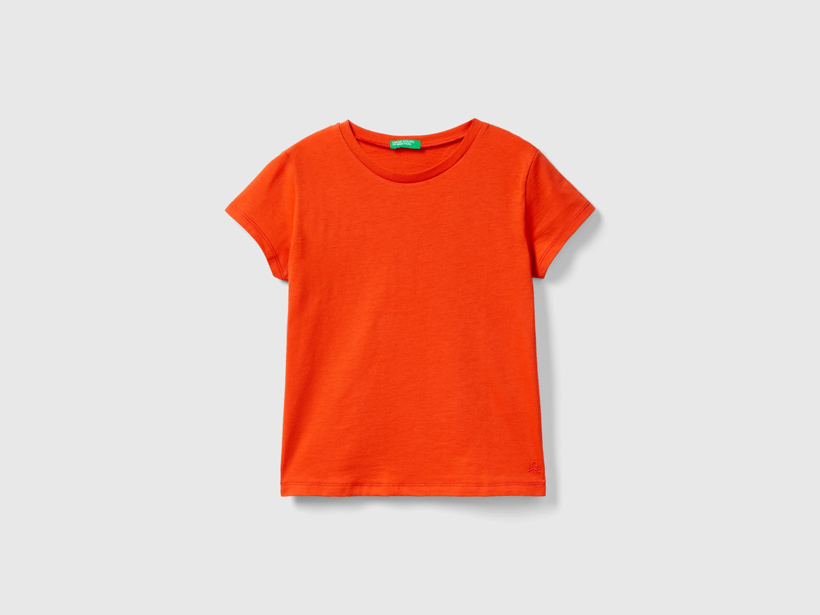 T-shirt in puro cotone bio da bambina rosso | Benetton Outlet