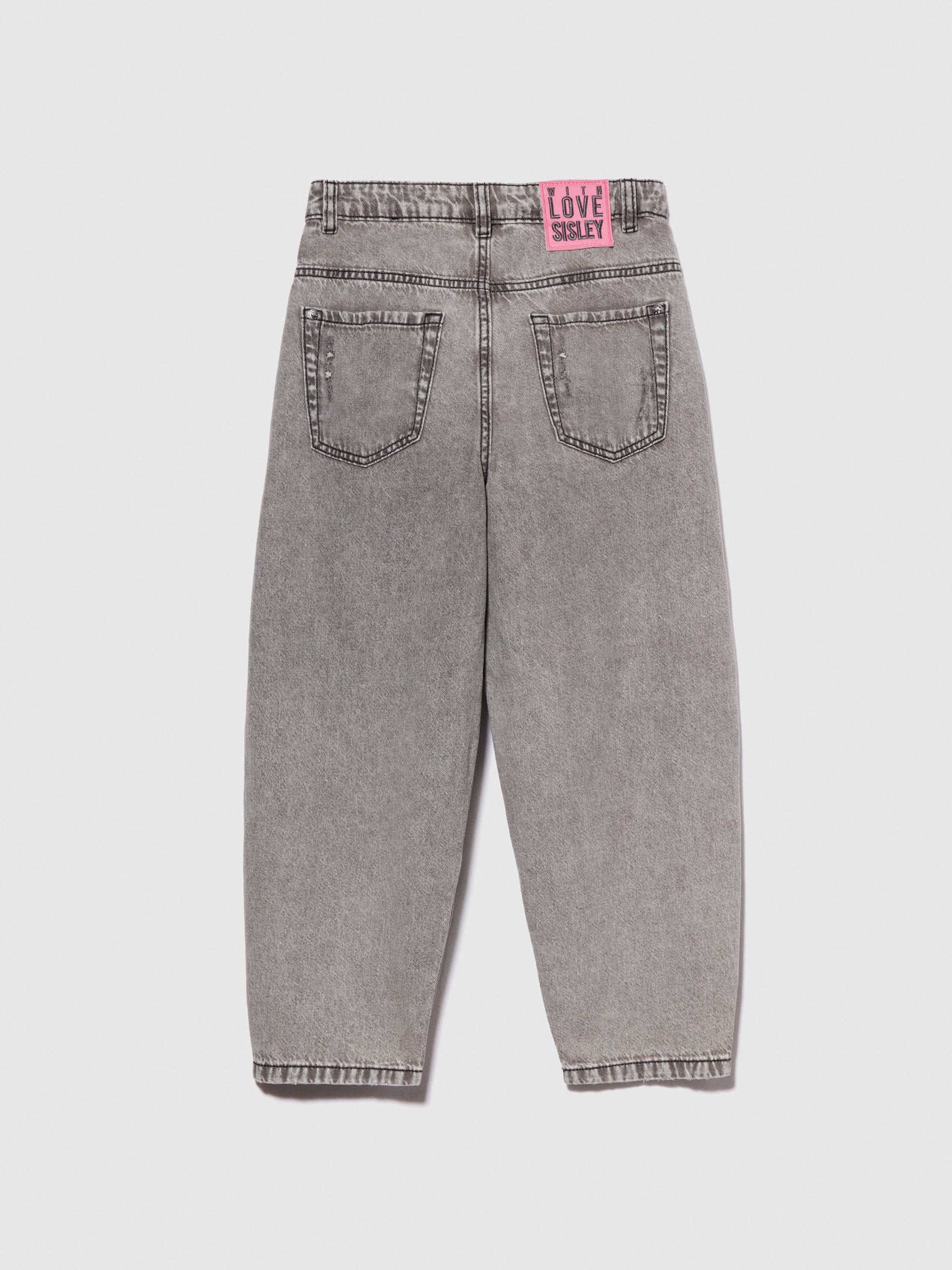 Jeans slouchy con rotture da bambina nero 2 | Sisley young Outlet