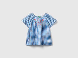 Camicia vichy con ricami