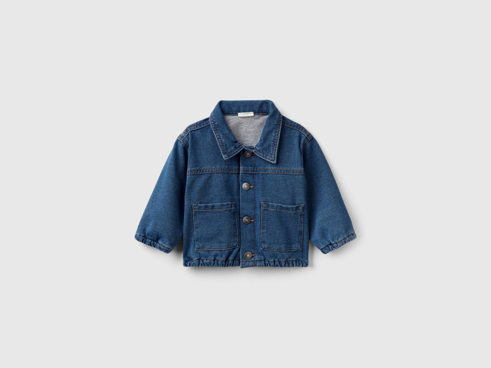Giubbino in felpa effetto denim da neonato blu scuro | Benetton Outlet