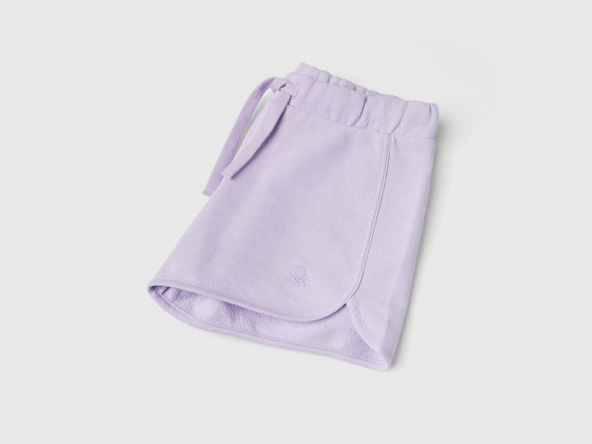 Shorts in felpa 100% cotone bio