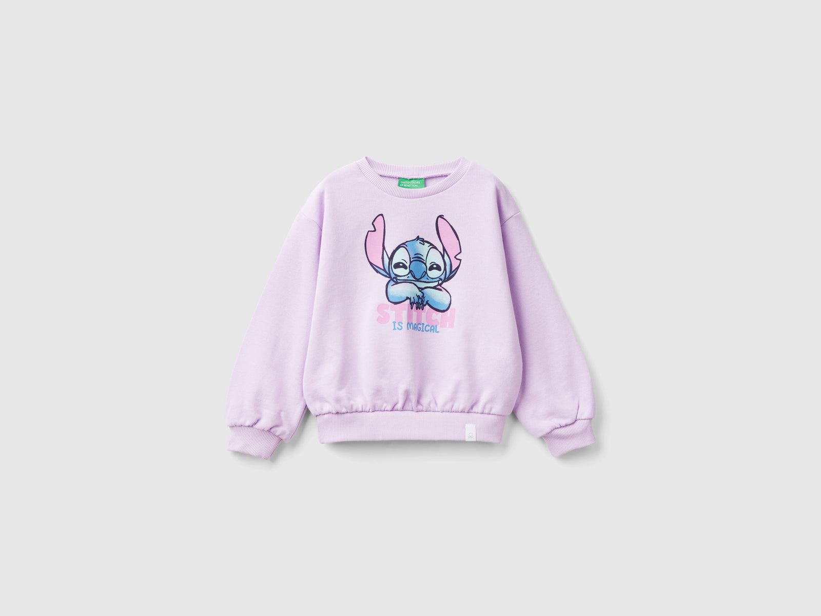 Felpa chiusa ©Disney Lilo & Stitch da bimba lilla | Benetton Outlet