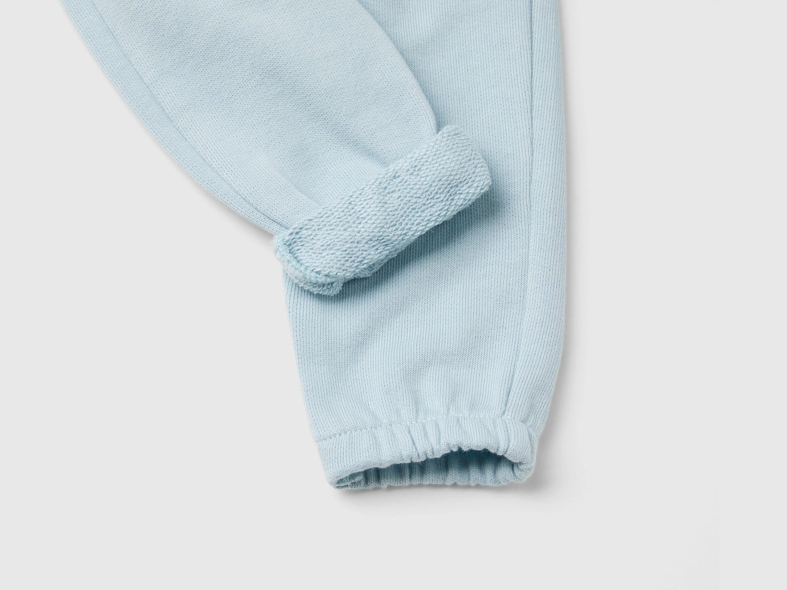 Organic cotton sweatpants da neonato verde acqua 3 | Benetton Outlet