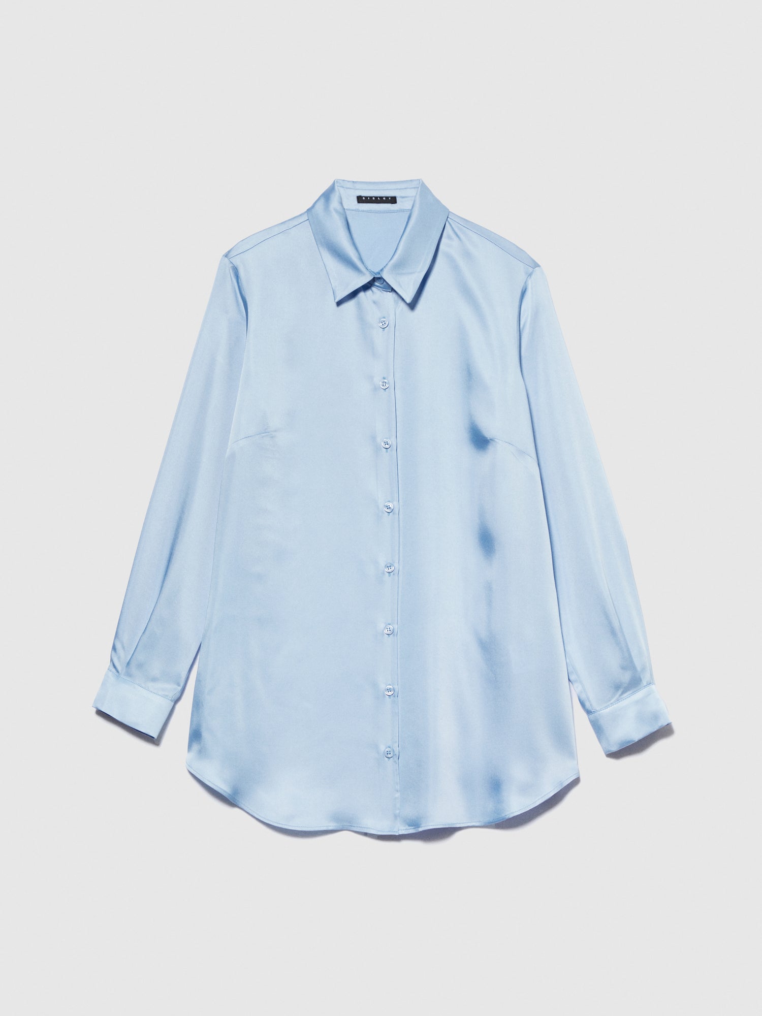 Camicia in raso da donna azzurro | Sisley Outlet