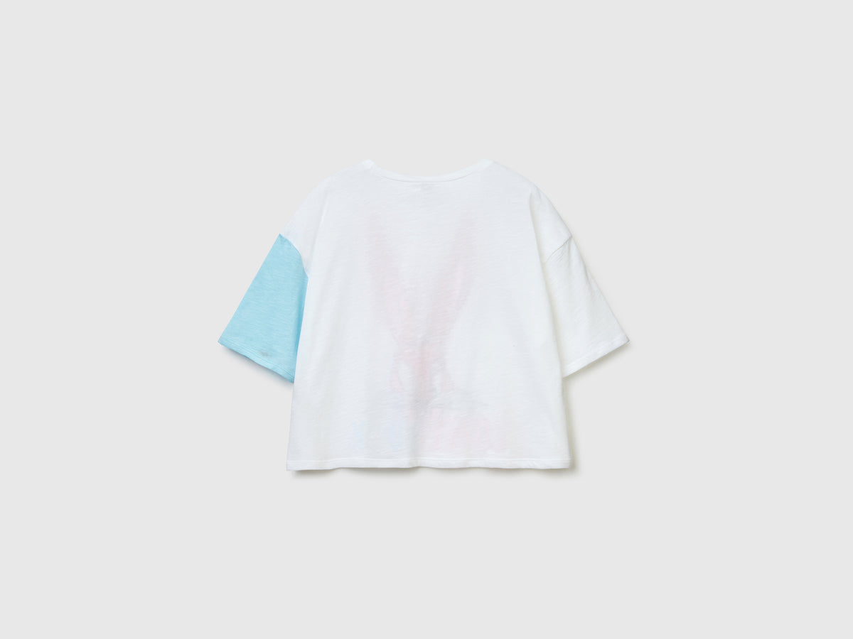 Maglia da pigiama boxy fit in puro cotone leggero