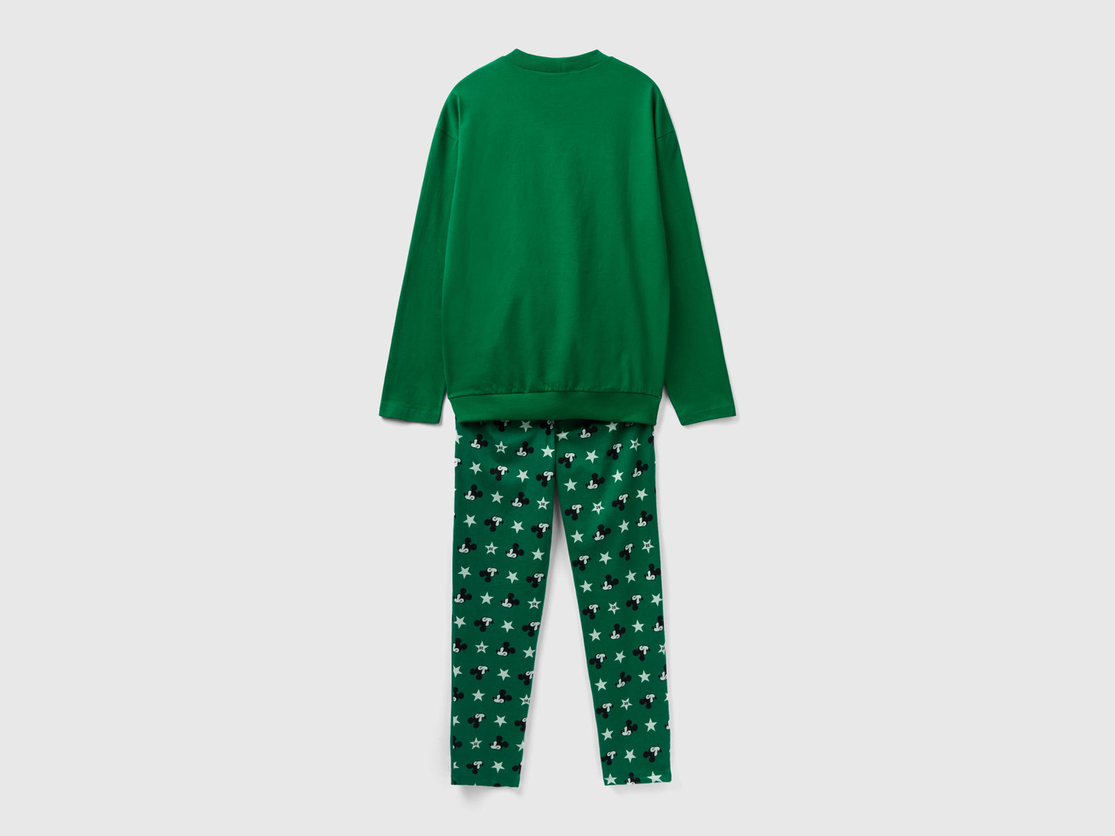 Pigiama con stampa Mickey Mouse luminescente da uomo verde 2 | Benetton Outlet