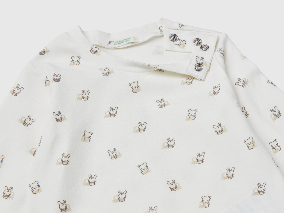 Set t-shirt e salopette in cotone