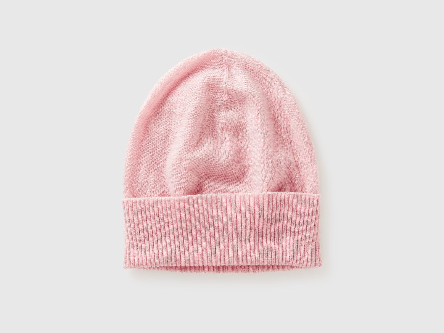 Cappello rosa cipria in pura lana Merino da donna rosa tenue | Benetton Outlet
