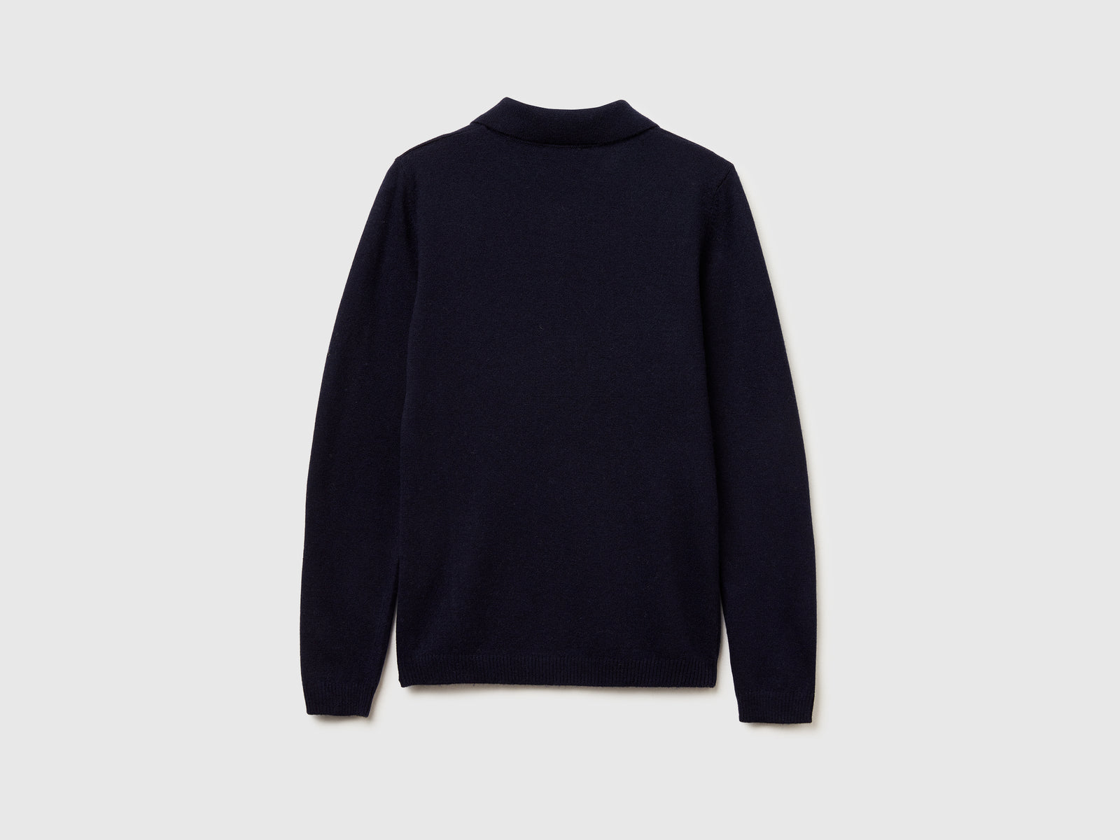 Polo in maglia in misto cashmere da donna blu scuro 2 | Benetton Outlet