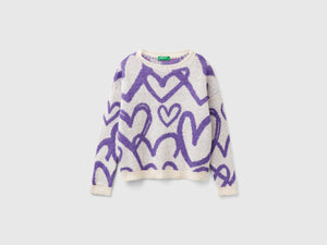 Maglioncino con motivo cuori jacquard