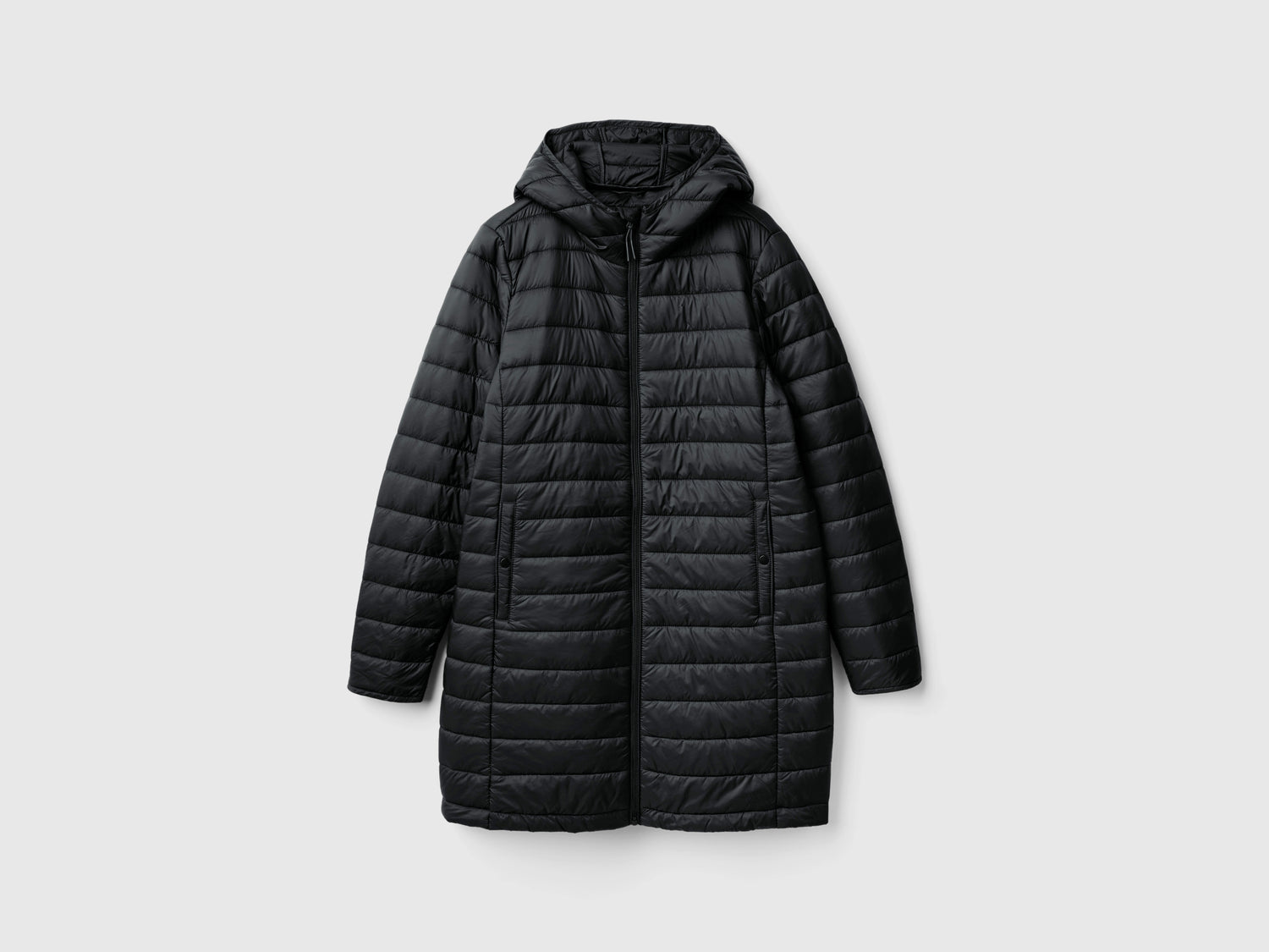 Piumino imbottito con ovatta riciclata da donna nero | Benetton Outlet