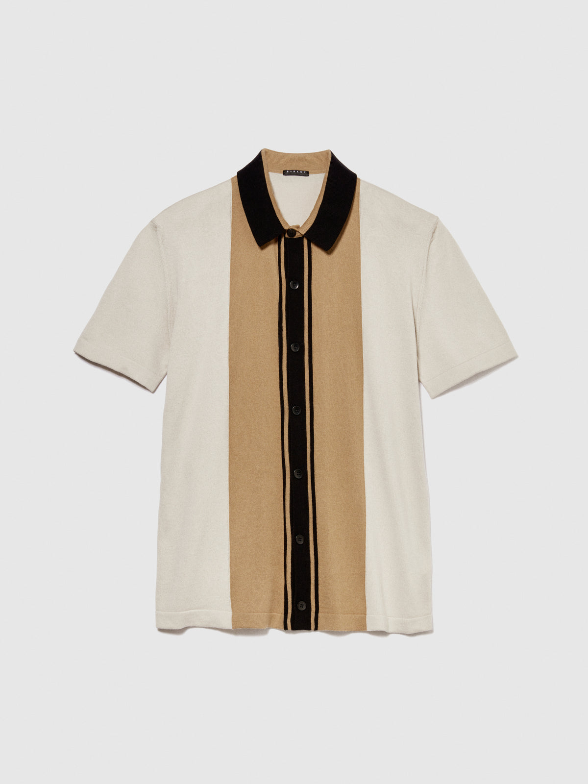 Maglia color block con bottoni