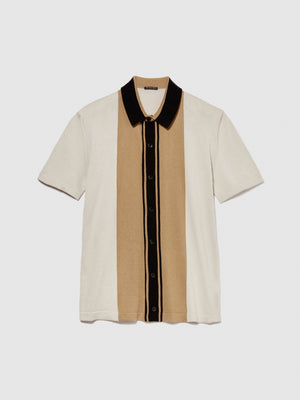 Maglia color block con bottoni