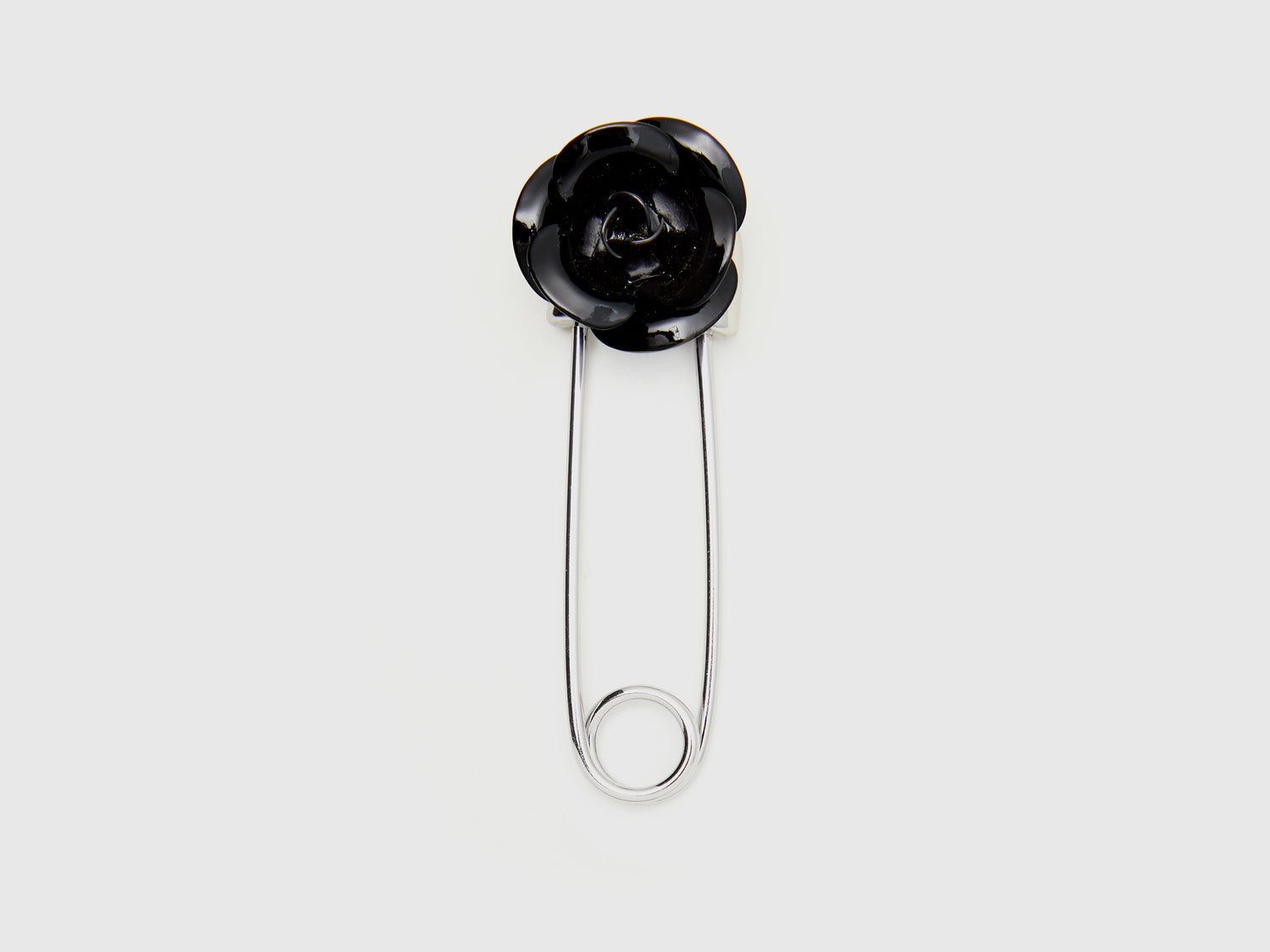 Spilla con rosa da donna nero | Benetton Outlet