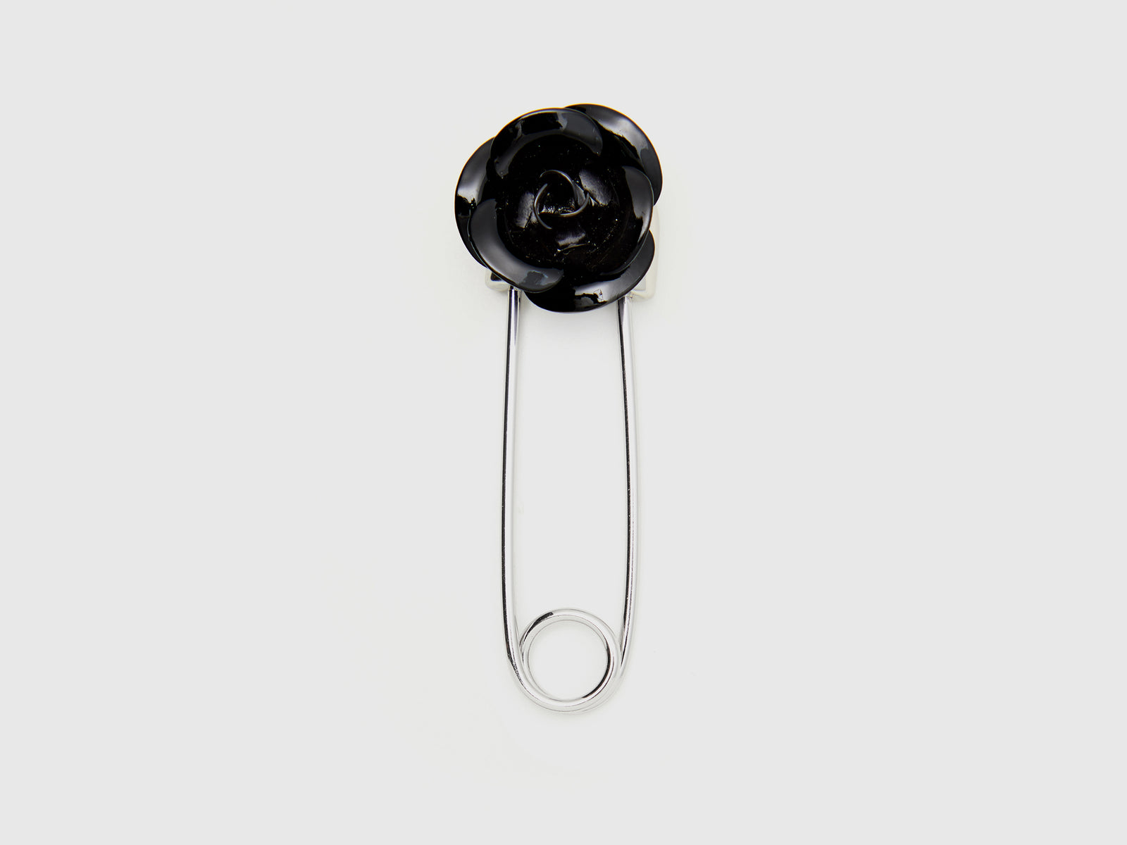 Spilla con rosa da donna nero | Benetton Outlet