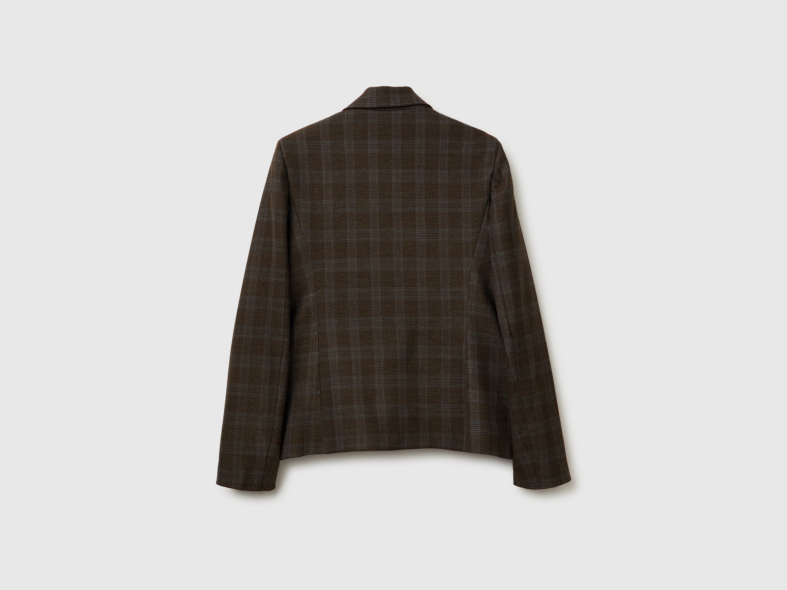 Blazer a quadri in misto viscosa da donna marrone 2 | Benetton Outlet