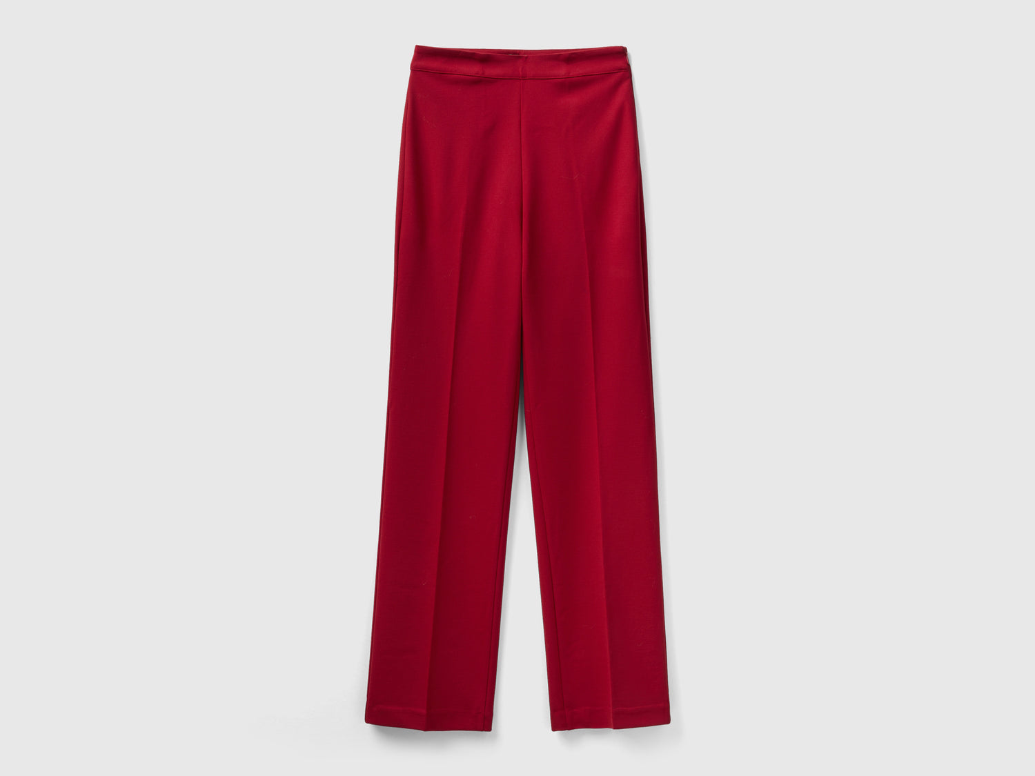 Pantaloni classici taglio dritto da donna rosso | Benetton Outlet