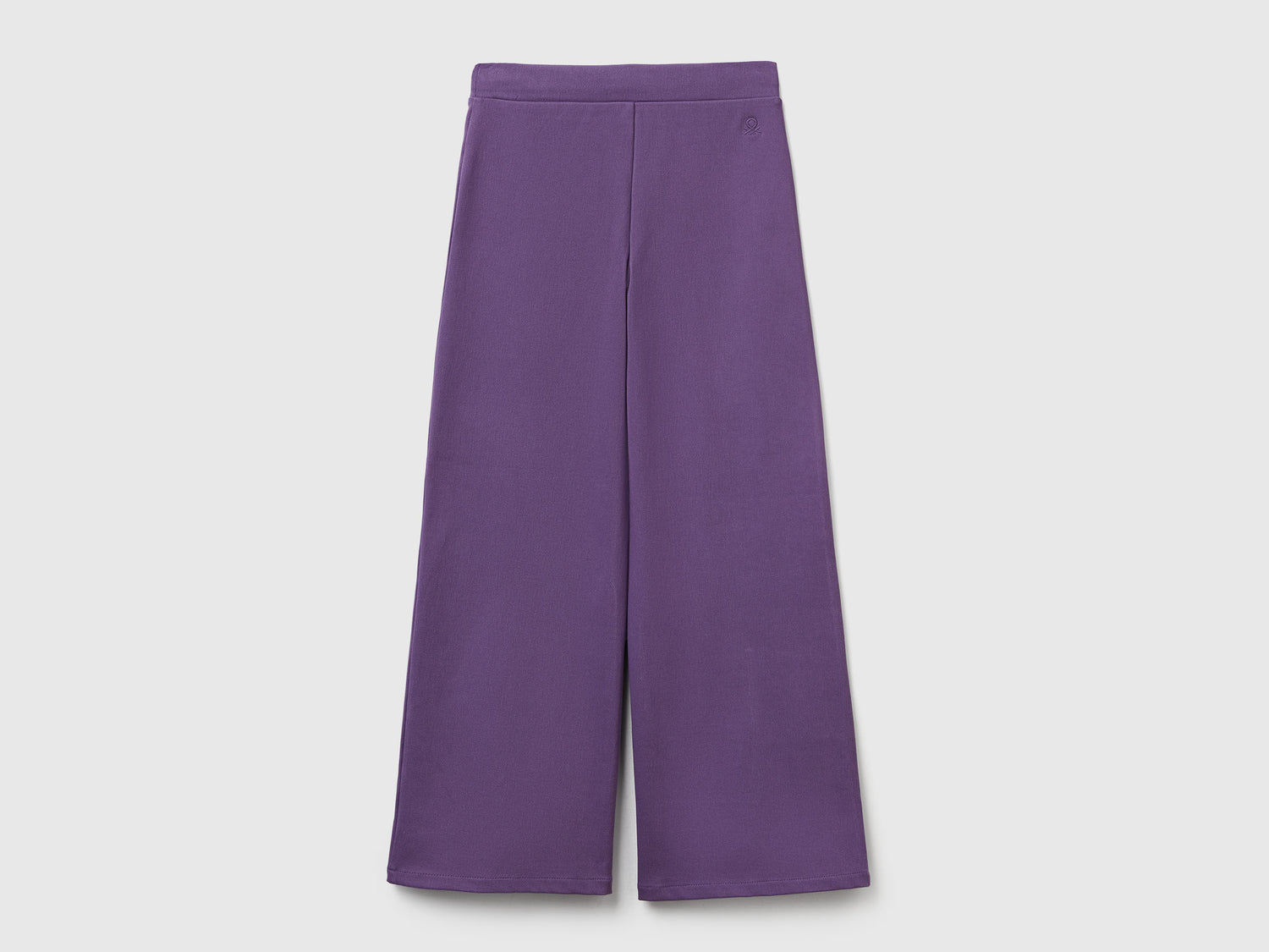 Pantaloni ampi in cotone stretch da bambina viola | Benetton Outlet