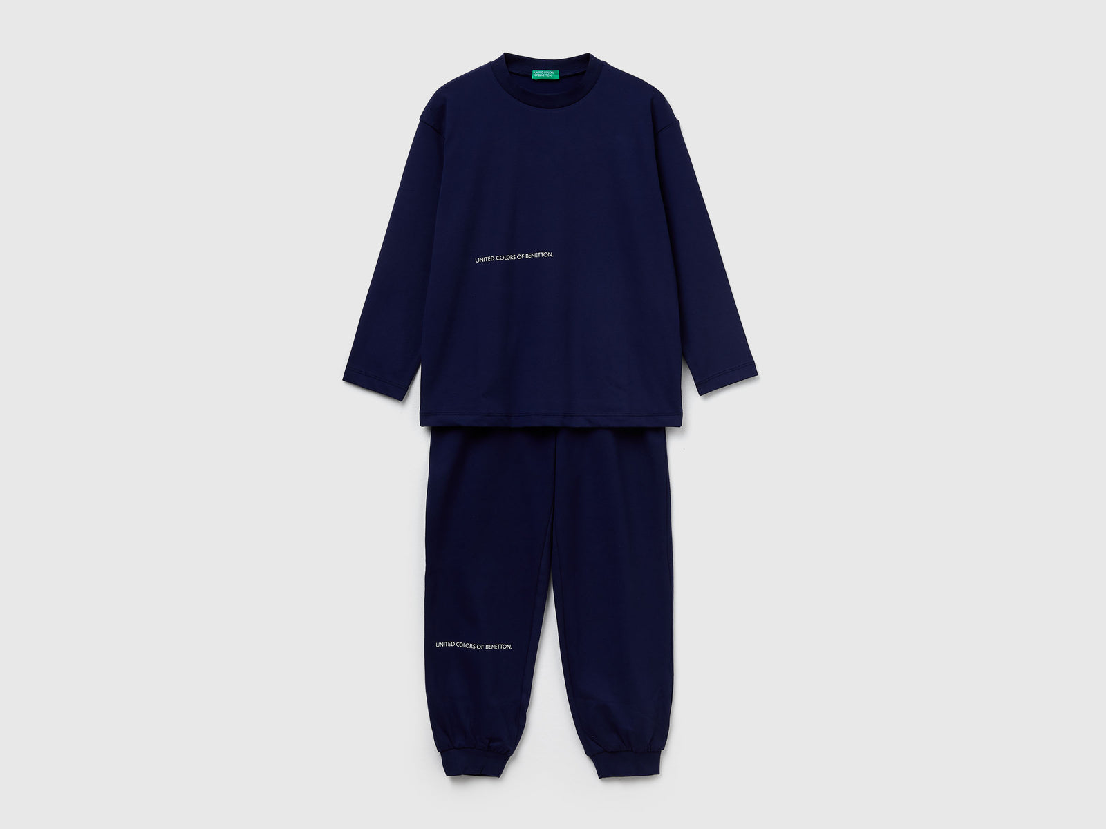 Pigiama in caldo cotone da bambino blu scuro | Benetton Outlet